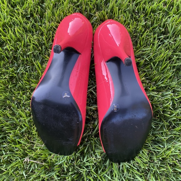 PROM Barbie Pink BCBGeneration peep toe shiny heels size 9B - Picture 2 of 7